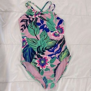 Gap Kids one piece floral swimsuit